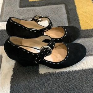 Franco Sarto Suede Mary Janes